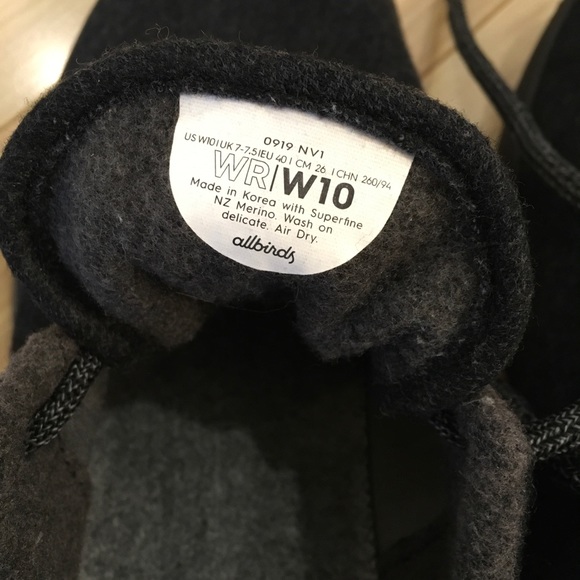 Allbirds like New Women's Wool Runners Natural Black Comfort Shoes Size 10 - Picture 7 of 9